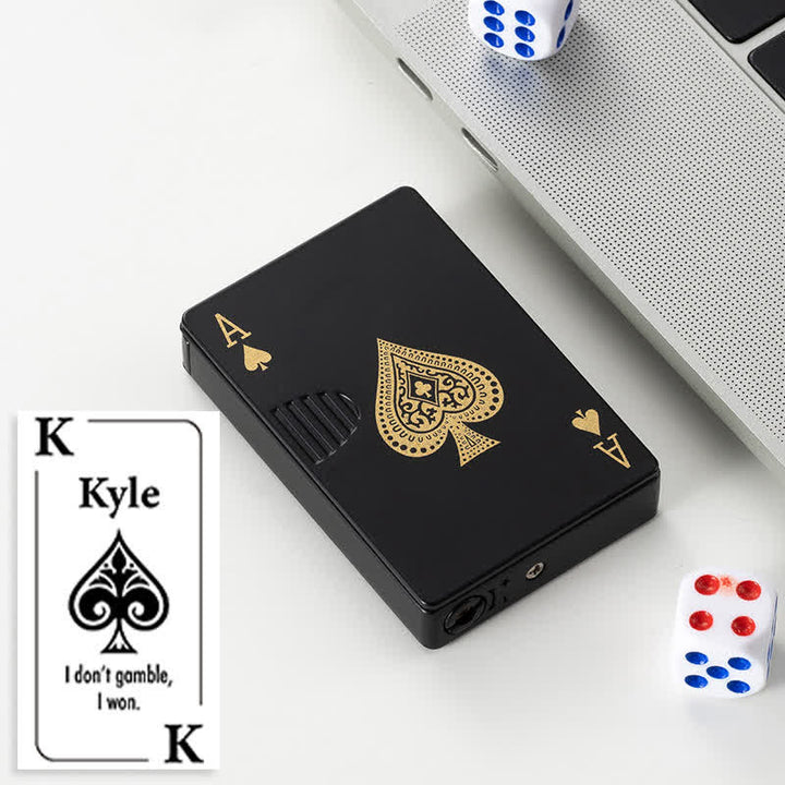 Pokerkarten Personalisierte Nachfüllbare Butan-Feuerzeug mit Individuellem Design