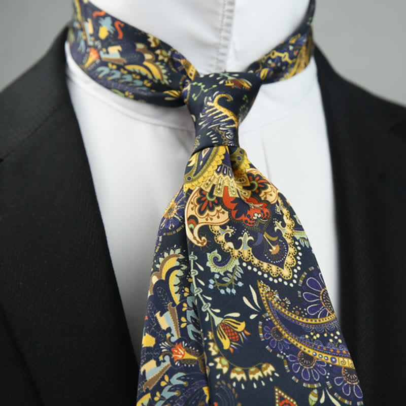 Hochzeitskrawatte für Herren mit Paisley-Blumenmuster, Exotic Romance