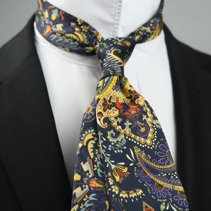 Hochzeitskrawatte für Herren mit Paisley-Blumenmuster, Exotic Romance