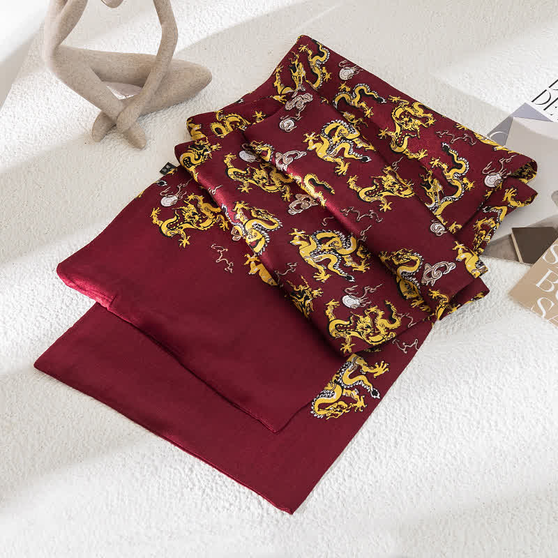 Dünner, langer Herrenschal aus reiner Seide mit Paisleymuster im Vintage-Stil