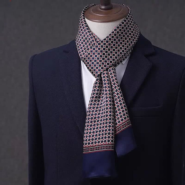 Herren-Business-Schal aus reiner Seide mit geometrischem Muster, dünn und lang. - Stil Nr. 13 - image 12