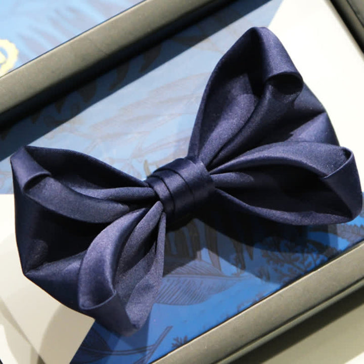 Marineblaue Hochzeitsfliege in einzigartiger Form für Herren