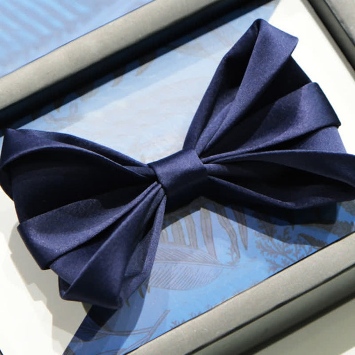 Marineblaue Hochzeitsfliege in einzigartiger Form für Herren