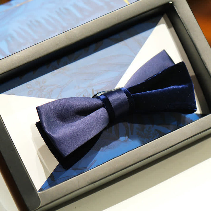 Marineblaue Hochzeitsfliege in einzigartiger Form für Herren