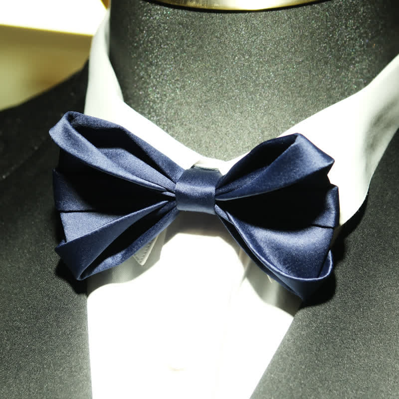 Marineblaue Hochzeitsfliege in einzigartiger Form für Herren