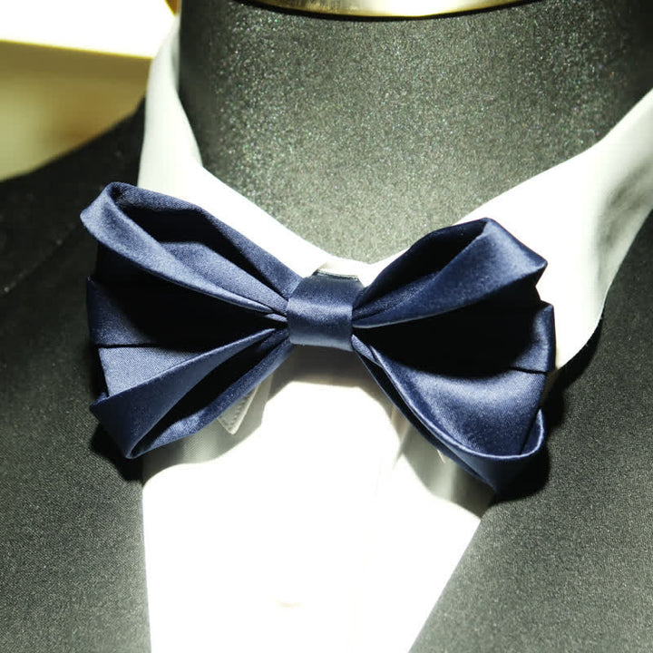 Marineblaue Hochzeitsfliege in einzigartiger Form für Herren
