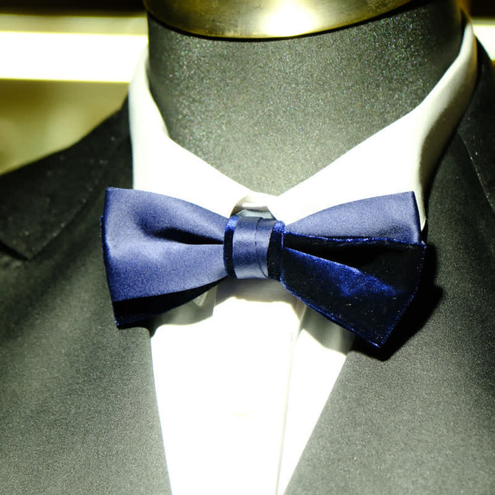Marineblaue Hochzeitsfliege in einzigartiger Form für Herren
