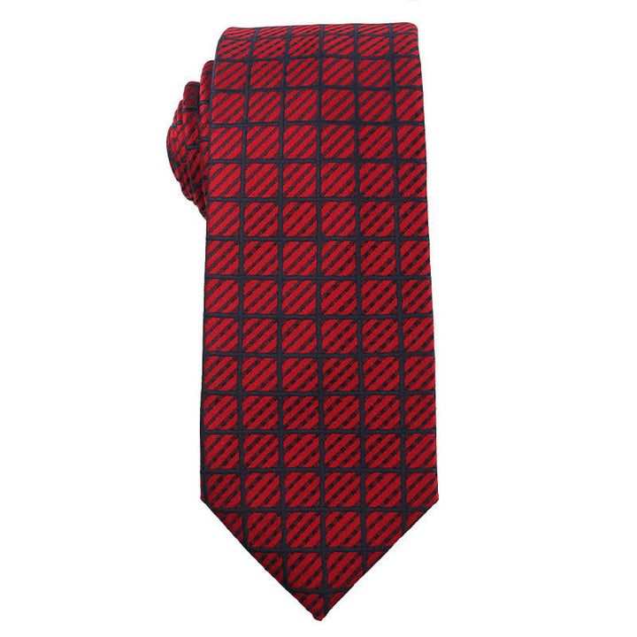 Herrenkrawatte Energetic Red Black Series Gestreift