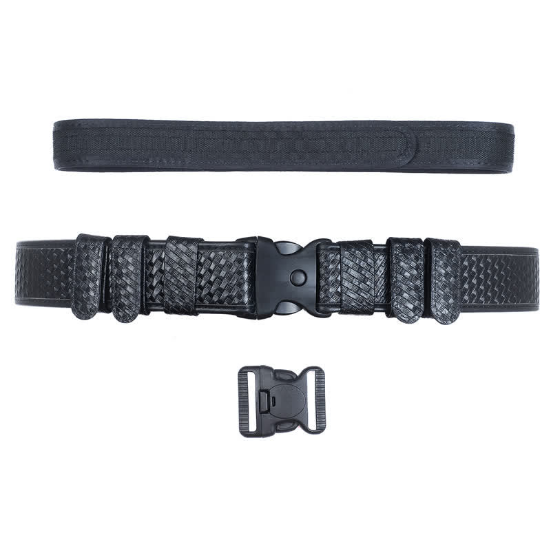 Schwarzer taktischer Gürtel aus Oxford-Stoff aus Leder mit Schnellverschluss für Herren - image 6