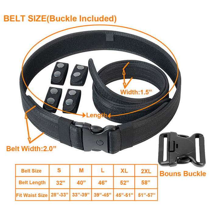 Schwarzer taktischer Gürtel aus Oxford-Stoff aus Leder mit Schnellverschluss für Herren - image 2