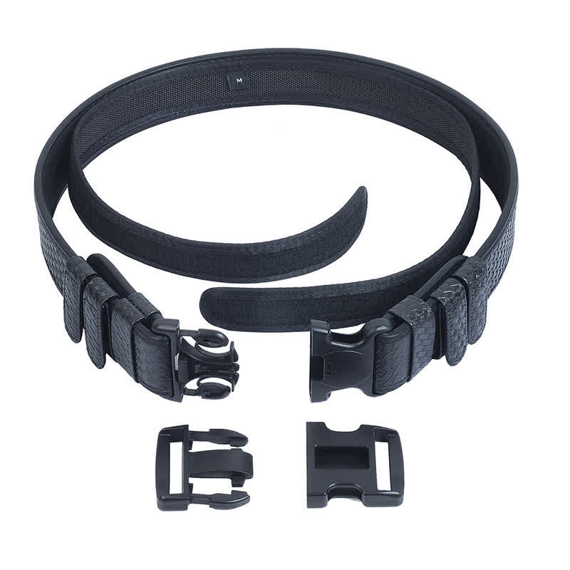 Schwarzer taktischer Gürtel aus Oxford-Stoff aus Leder mit Schnellverschluss für Herren - image 8