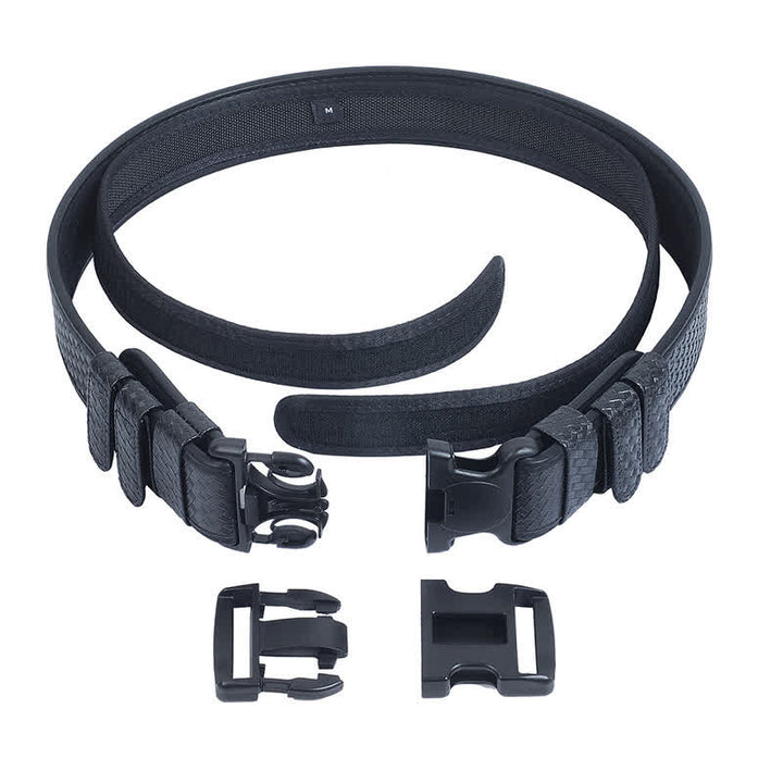 Schwarzer taktischer Gürtel aus Oxford-Stoff aus Leder mit Schnellverschluss für Herren - image 8