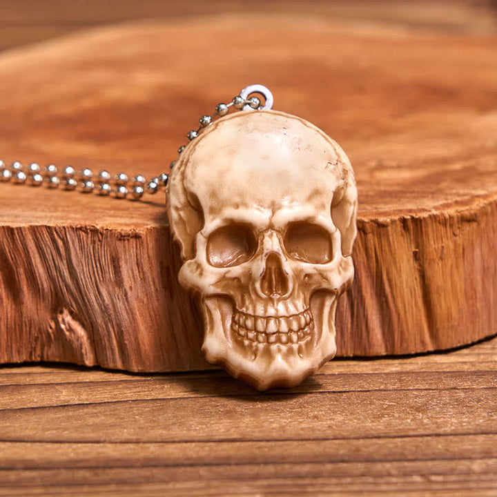 Kreative Totenkopf Mini Klappmesser Halskette Schlüsselanhänger mit Kette