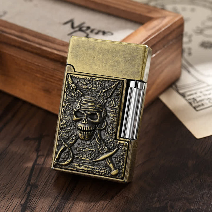 Flint Side Slide Totenkopf Pirat Nachfüllbares Kerosinfeuerzeug