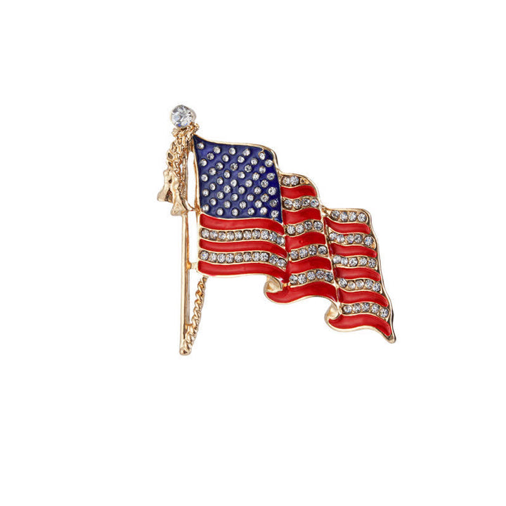 Patriotische amerikanische Flagge, funkelnde Strassbrosche