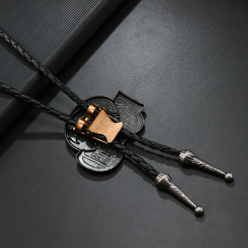 Bolotie aus Leder mit Adler-Motiv „King of the Road“