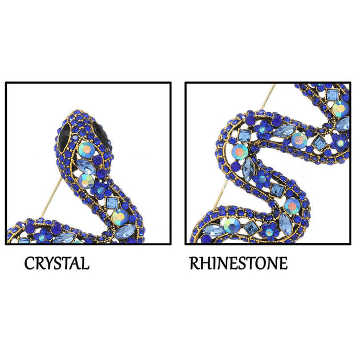 Wild Snake Sparkle Kristall Strass Brosche