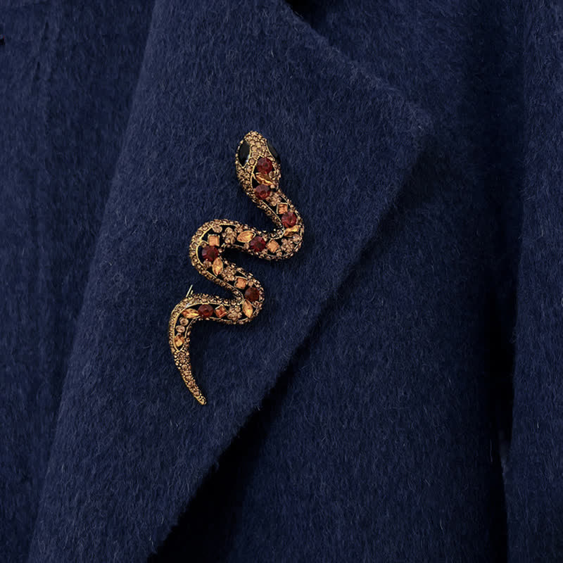 Wild Snake Sparkle Kristall Strass Brosche