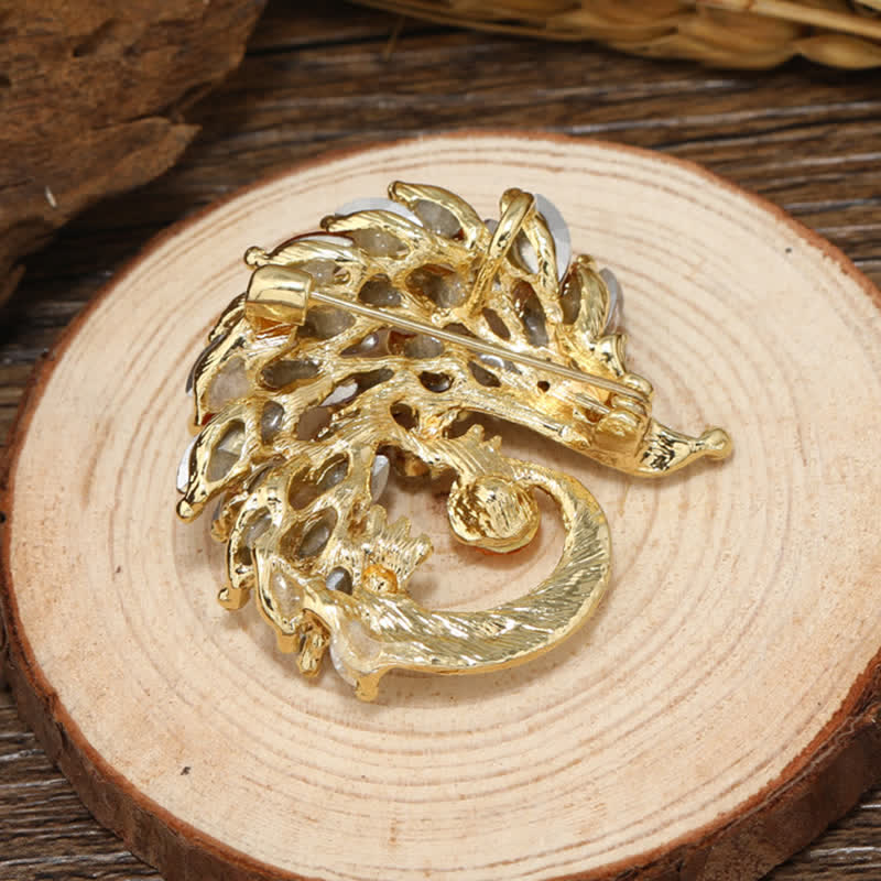 Mehrfarbige Igelbrosche mit Strasssteinen