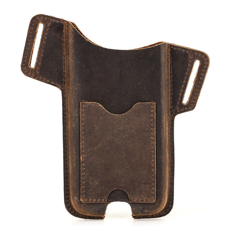 Vielseitige Handytasche aus Leder zum Umhängen am Gürtel - Kaffee - Rechtshändig - Für 6,7 Zoll - image 2