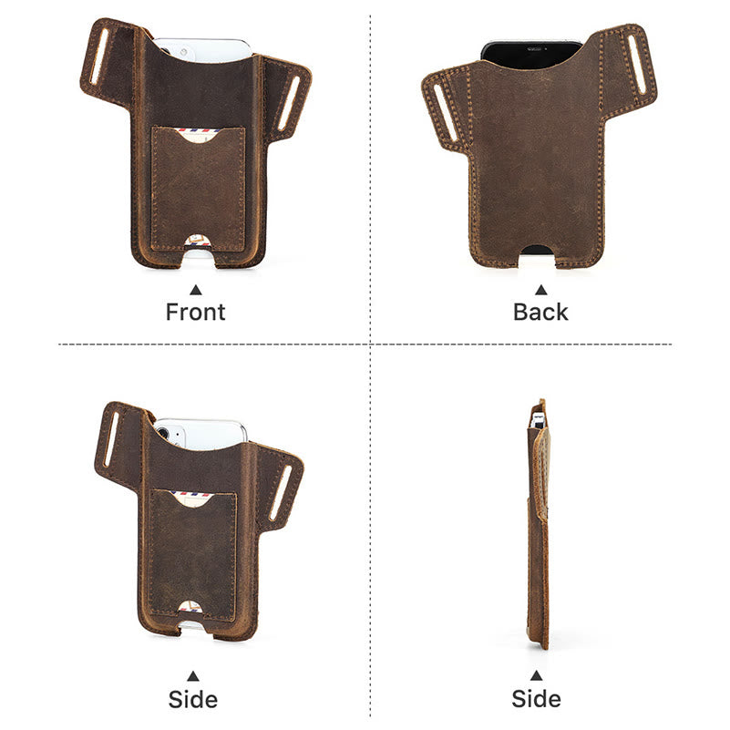 Vielseitige Handytasche aus Leder zum Umhängen am Gürtel - image 18