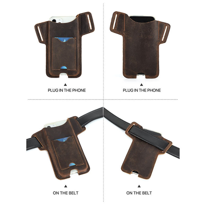 Vielseitige Handytasche aus Leder zum Umhängen am Gürtel - image 19