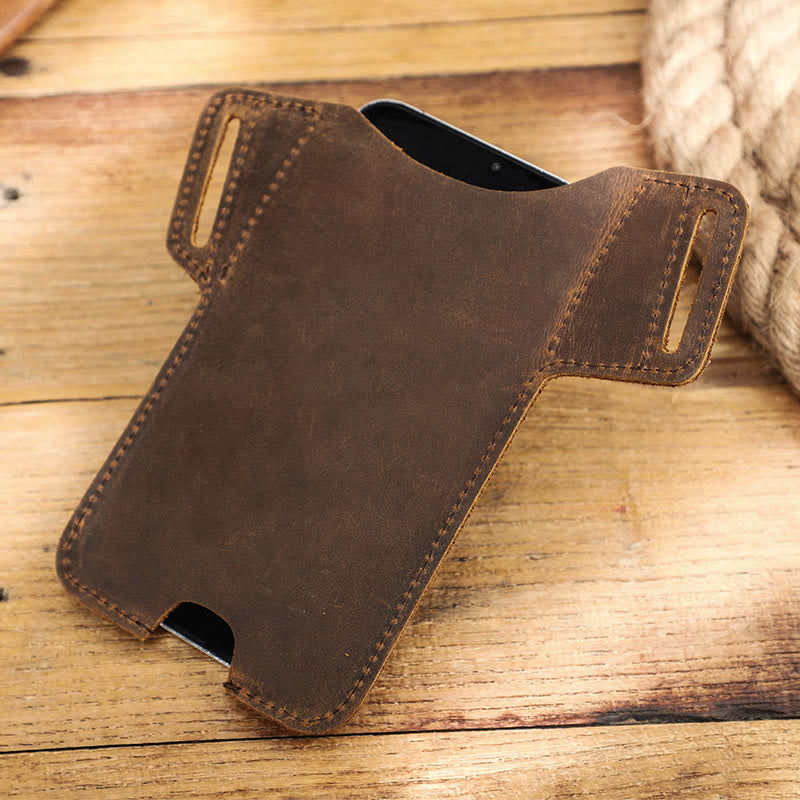 Vielseitige Handytasche aus Leder zum Umhängen am Gürtel - image 9