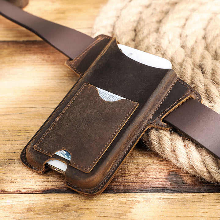 Vielseitige Handytasche aus Leder zum Umhängen am Gürtel - image 8