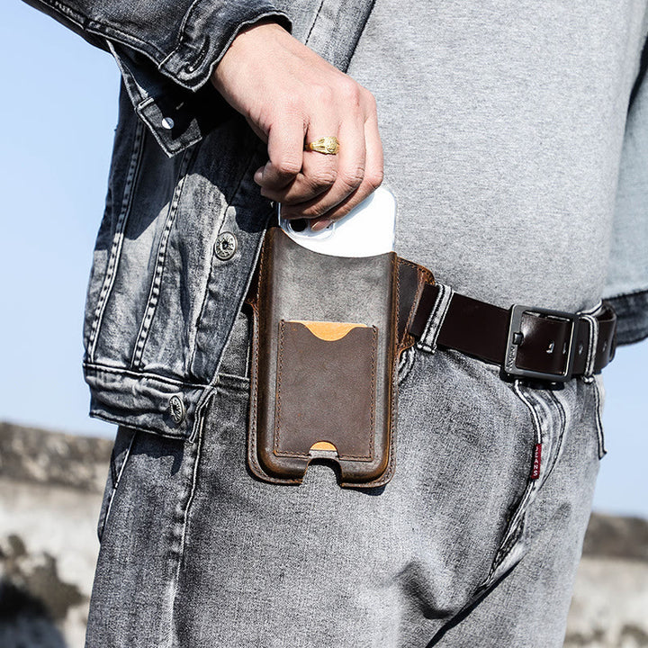 Vielseitige Handytasche aus Leder zum Umhängen am Gürtel - image 25