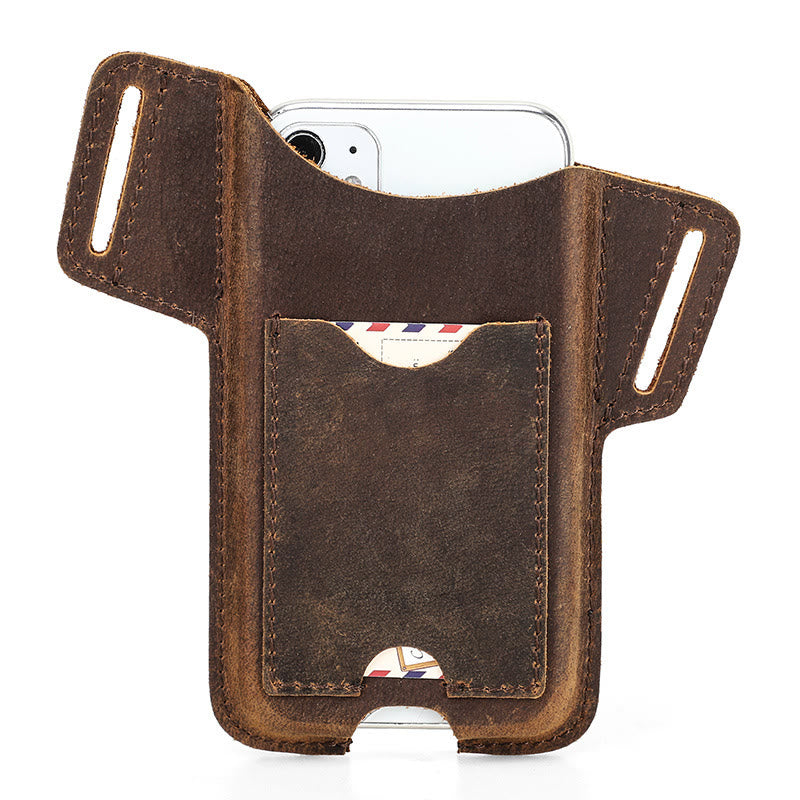 Vielseitige Handytasche aus Leder zum Umhängen am Gürtel - image 20