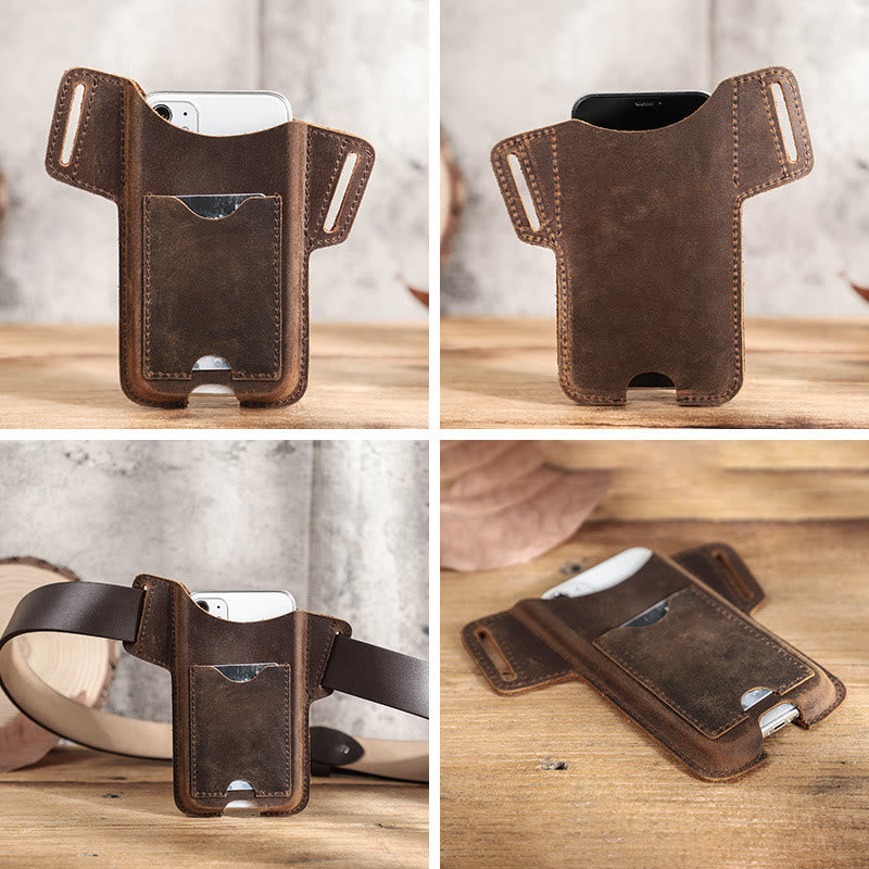 Vielseitige Handytasche aus Leder zum Umhängen am Gürtel - image 26