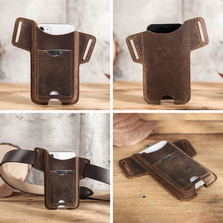 Vielseitige Handytasche aus Leder zum Umhängen am Gürtel - image 26