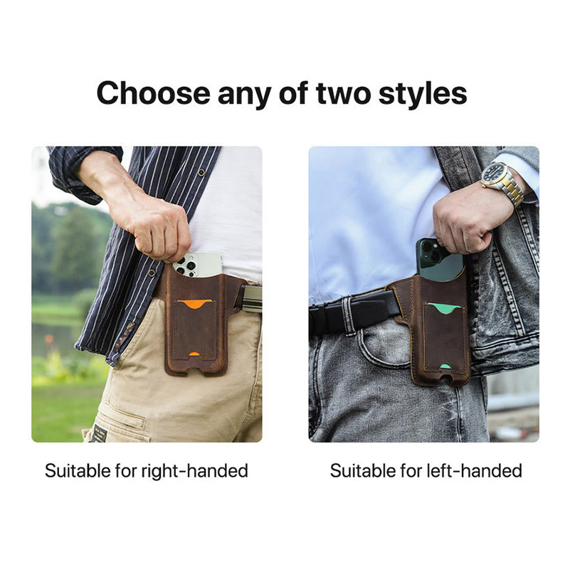 Vielseitige Handytasche aus Leder zum Umhängen am Gürtel - image 22