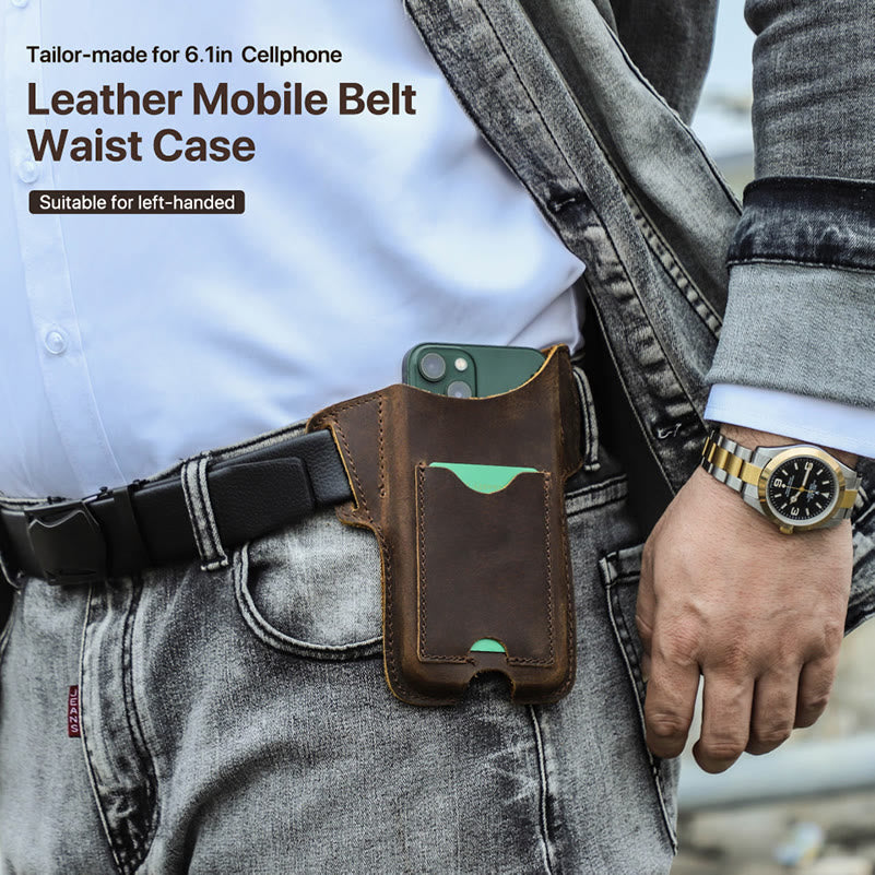 Vielseitige Handytasche aus Leder zum Umhängen am Gürtel - image 21