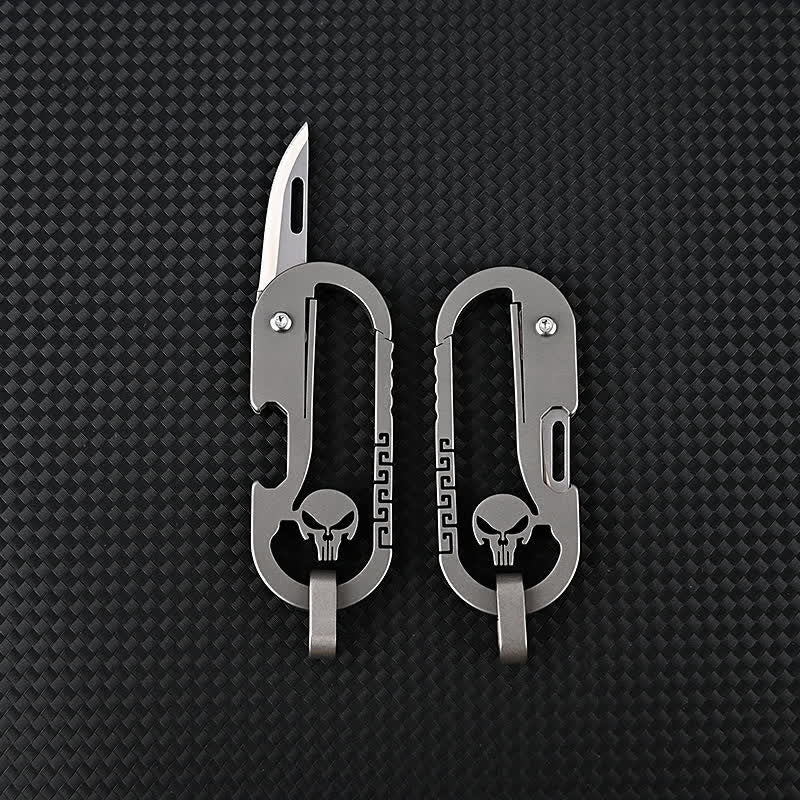 Mini Totenkopf Klappmesser Express Messer Flaschenöffner Schlüsselanhänger
