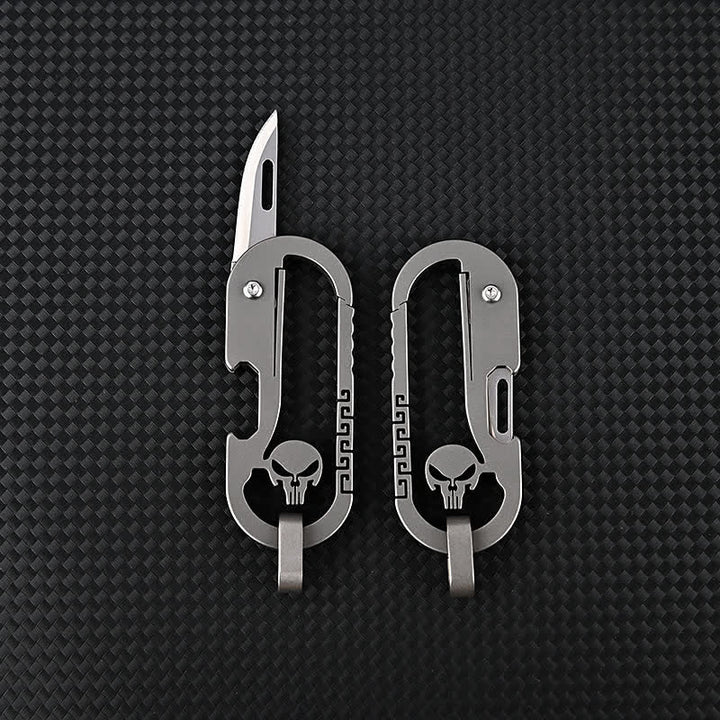 Mini Totenkopf Klappmesser Express Messer Flaschenöffner Schlüsselanhänger