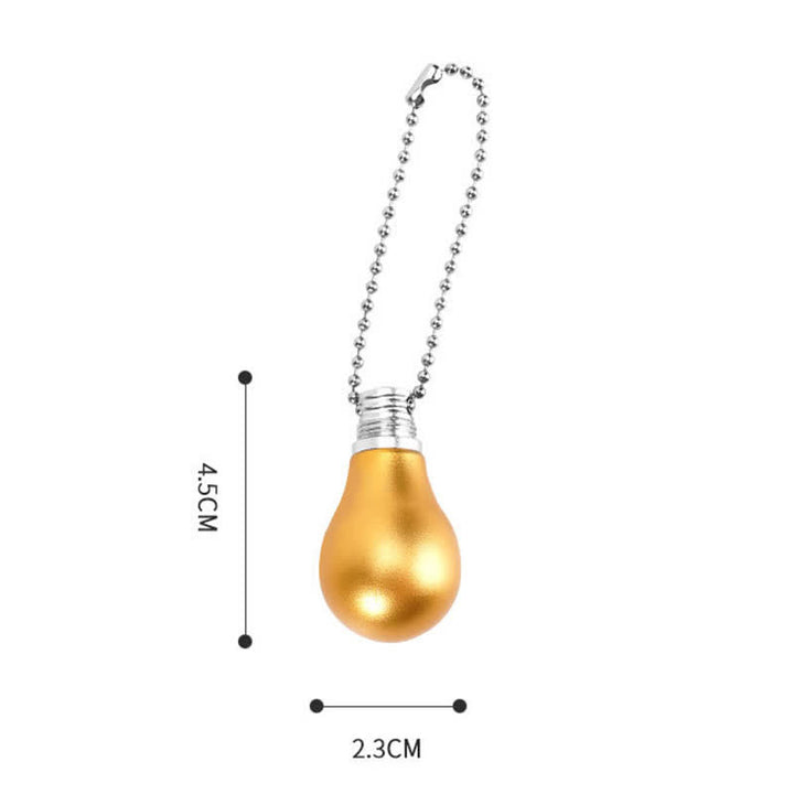 Goldene Farbe Lampe Birne Form versteckte Messer Schlüsselanhänger
