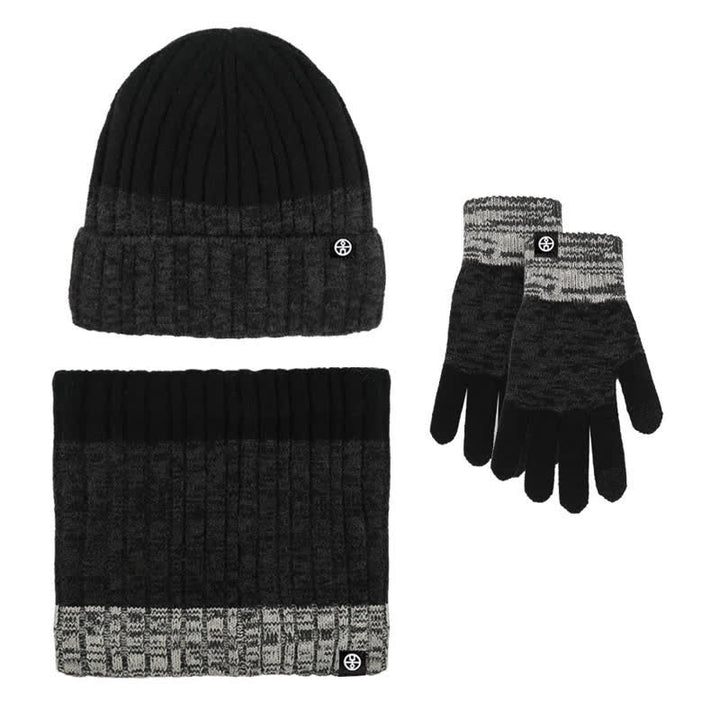 3-teiliges Unisex-Set mit farblich passendem Hut und Nackenwärmer sowie Handschuhen