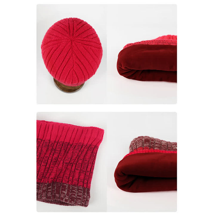 3-teiliges Unisex-Set mit farblich passendem Hut und Nackenwärmer sowie Handschuhen