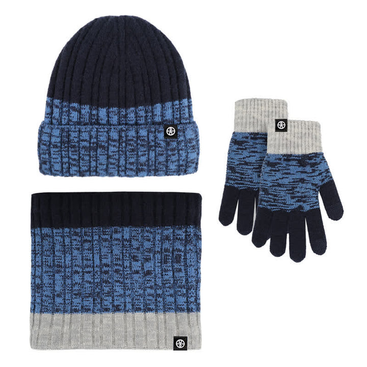 3-teiliges Unisex-Set mit farblich passendem Hut und Nackenwärmer sowie Handschuhen