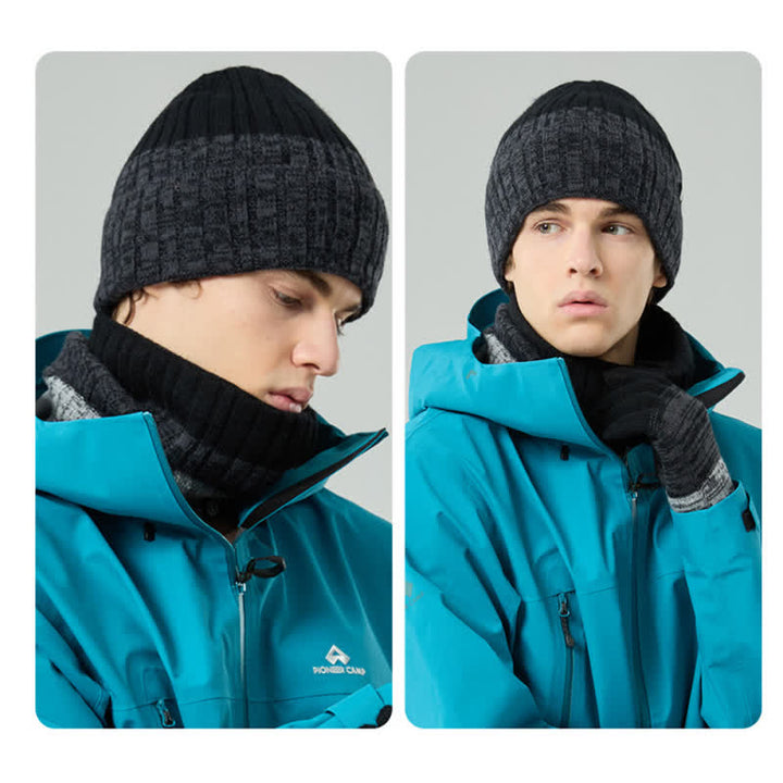 3-teiliges Unisex-Set mit farblich passendem Hut und Nackenwärmer sowie Handschuhen
