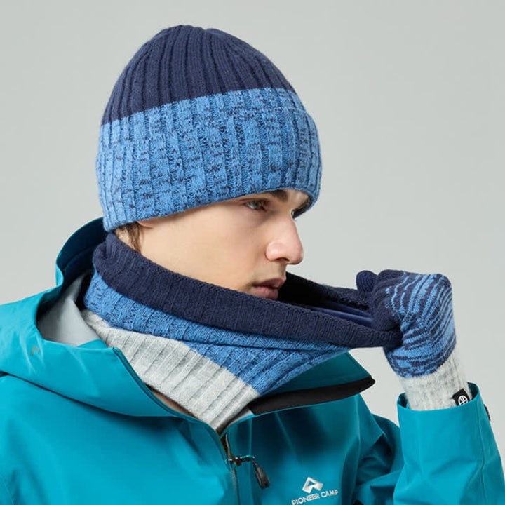 3-teiliges Unisex-Set mit farblich passendem Hut und Nackenwärmer sowie Handschuhen