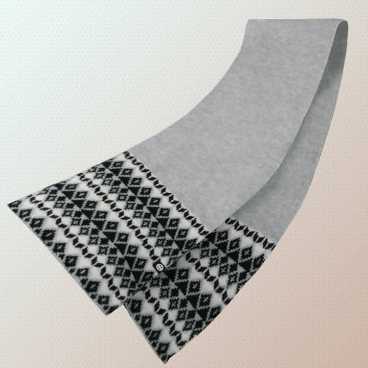 3-teiliges Unisex-Komfort-Set aus Strickmütze, Schal und Handschuhen mit Rautenmuster