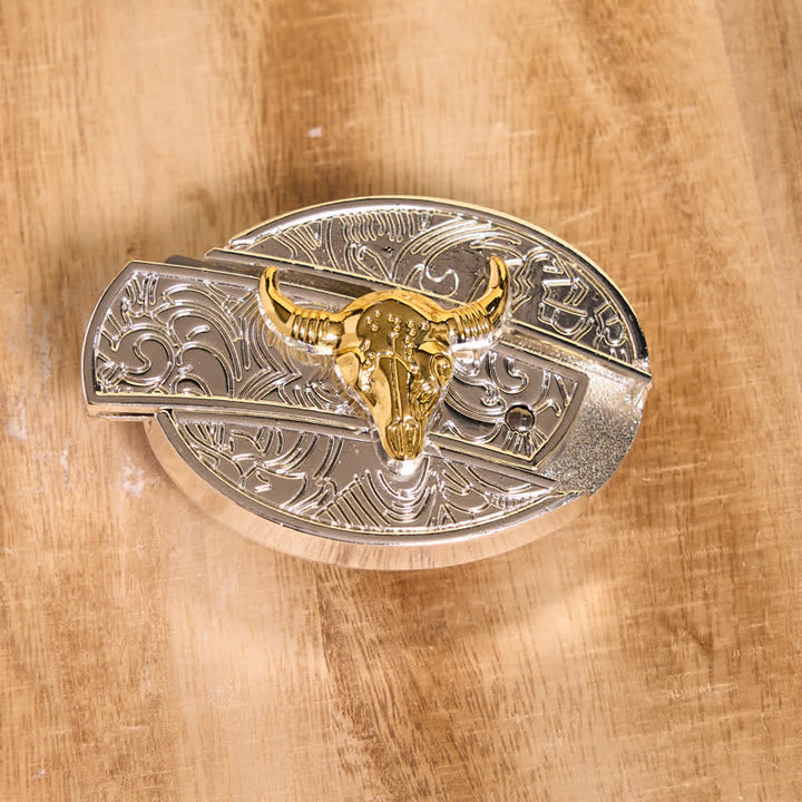 DIY-Ledergürtel für Herren mit verstecktem Klappmesser in Gold und Silber