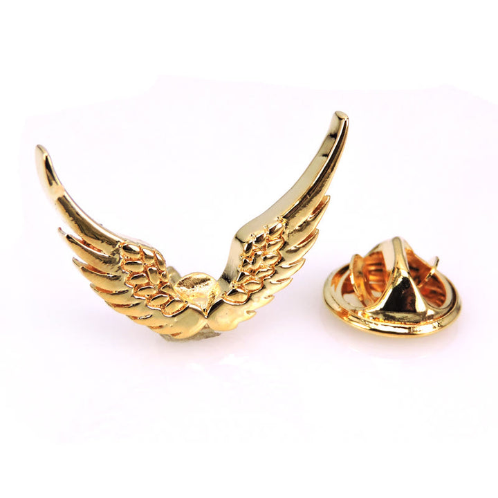 Retro Flügel Brosche Gold Silber Shirt Accessoires