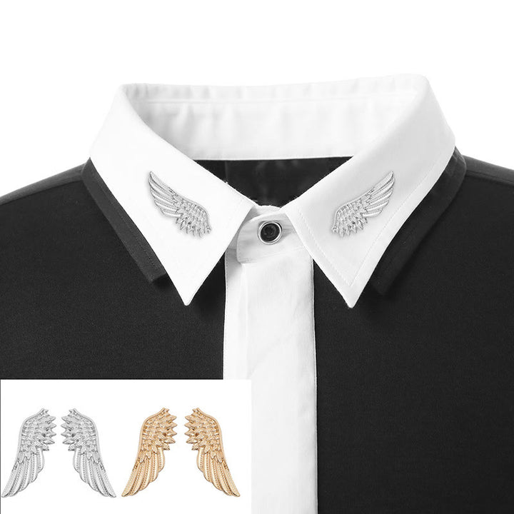 Retro Flügel Brosche Gold Silber Shirt Accessoires