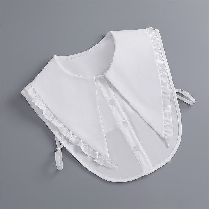 Abnehmbare Halbhemdbluse, großes Revers, falscher Kragen