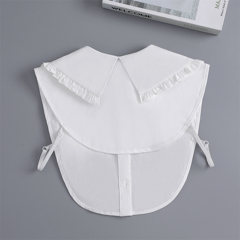 Abnehmbare Halbhemdbluse, großes Revers, falscher Kragen