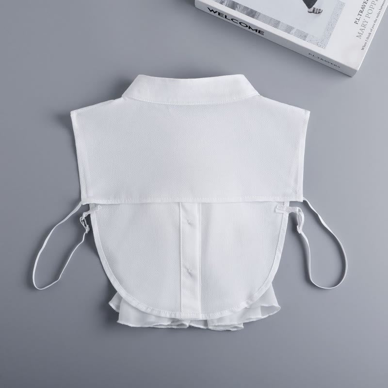 Abnehmbares Halbhemd-Accessoire mit gerüschtem Bowknot-Falschkragen