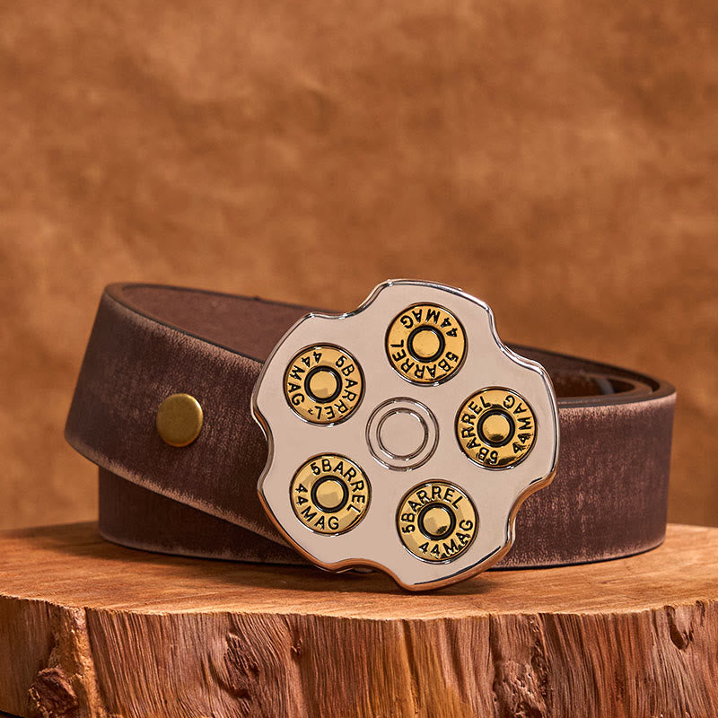 3D Bullet Wheel DIY Western Cowboy Schnalle Ledergürtel